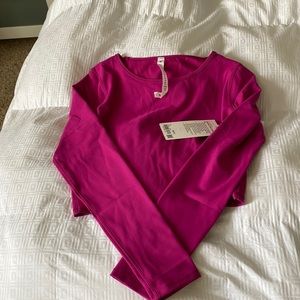 Lululemon Wunder Train Cropped Long Sleeve Shirt